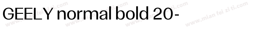 GEELY normal bold 20字体转换